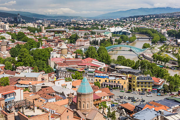 istock Tbilisi city center aerial view. 532128556
