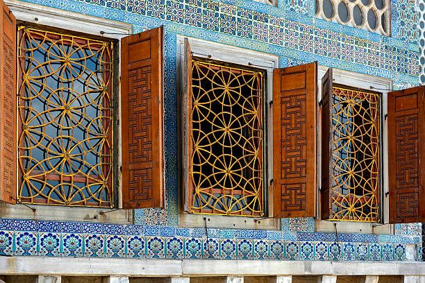 Windows of Topkapi Windows inside the Topkapi Palace harem in Istanbul topkapi palace stock pictures, royalty-free photos & images