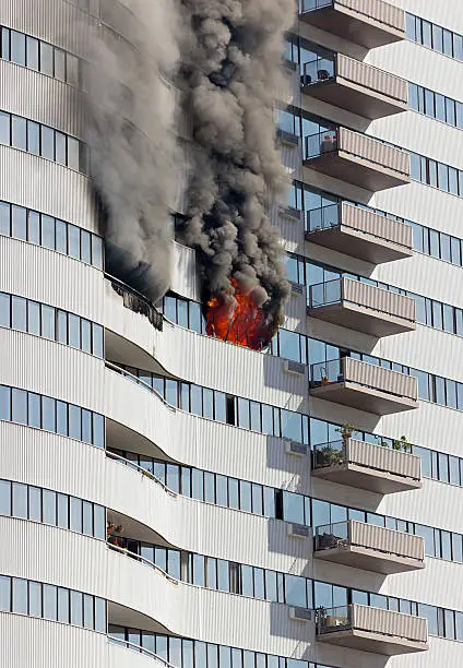 Photo of Building Floor on Fire