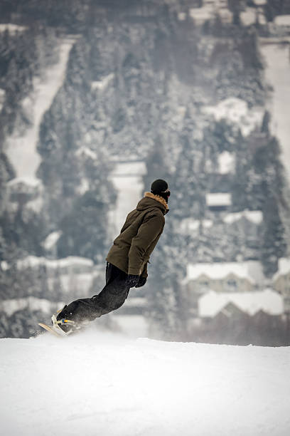 istock Snowboarder in action on Groomed 532129675