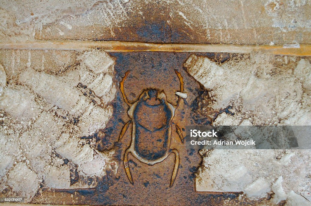 Karnak Temple - Luxor - Egypt Scarab Hieroglyph Pharaoh Stock Photo