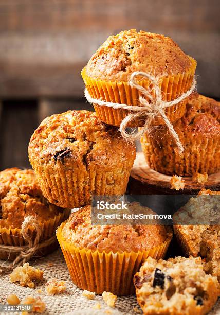 Fresh Homemade Delicious Carrot Muffins Stock Photo - Download Image Now - Muffin, Fruit, Carrot