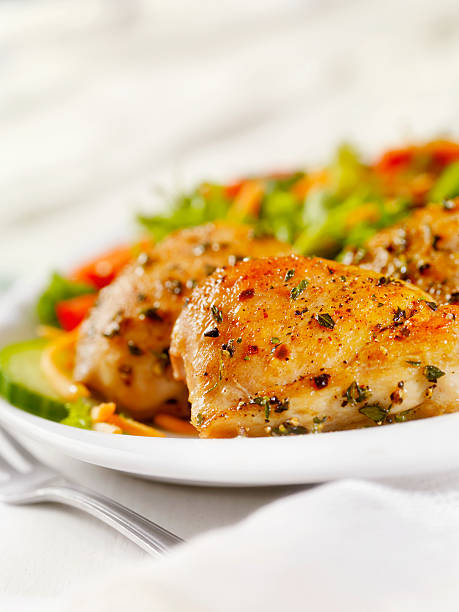 Grilled Chicken Thighs with a side Salad