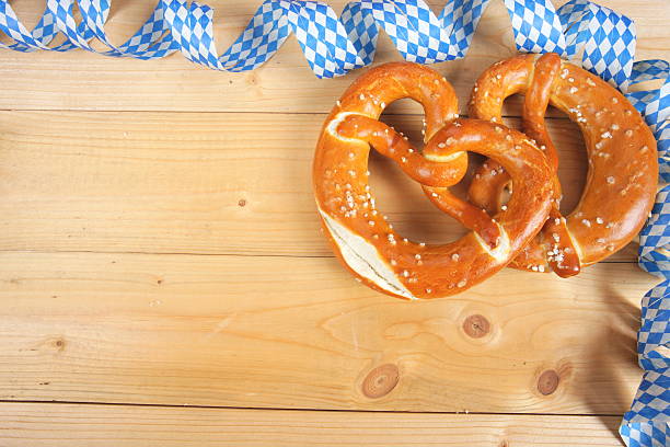 istock Salty pretzels on wooden board 532134501