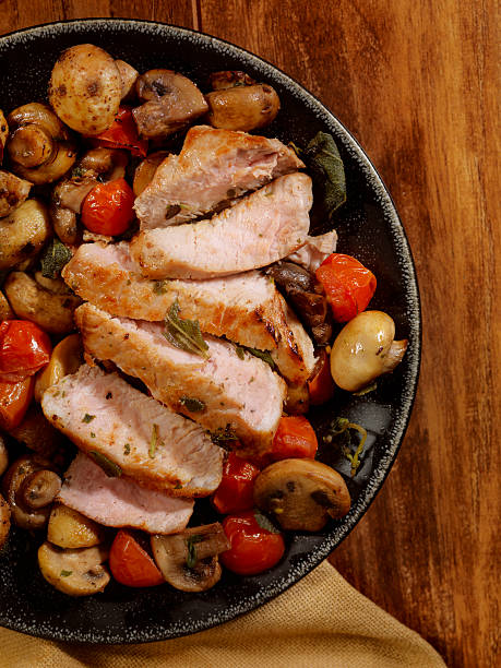 istock Pork Rib Chops with Tomatoes and Mushrooms 532134764