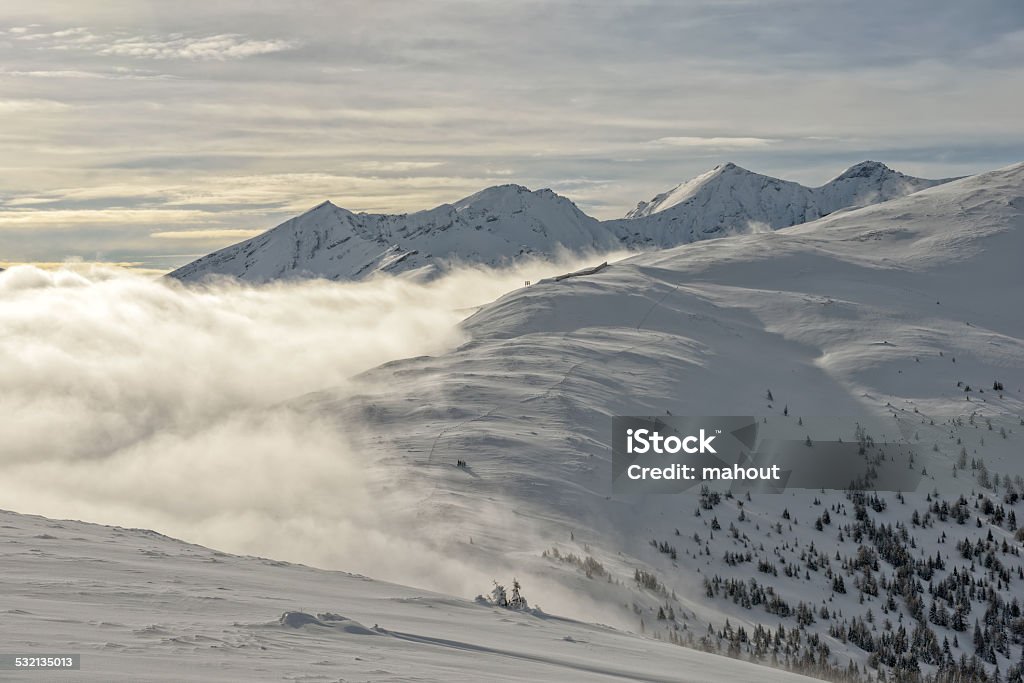 Mountain landscape in Austrian Alps Winter mountain landscape in Austrian Alps 2015 Stock Photo