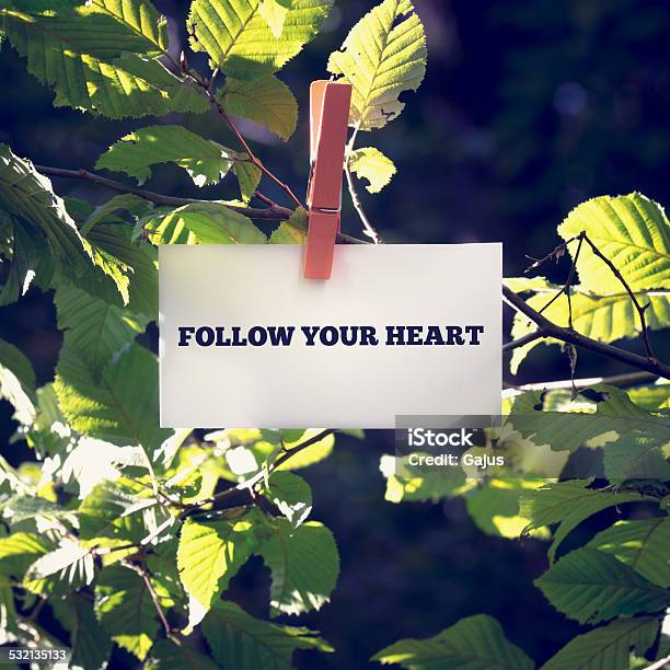 Follow Your Heart Stock Photo - Download Image Now - 2015, Advice, Aspirations