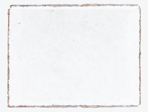 istock Old white mulberry paper book isolated 532135851