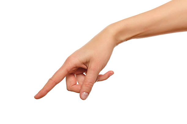 istock Hand in the gesture of touching, pushing, indicating 532136177