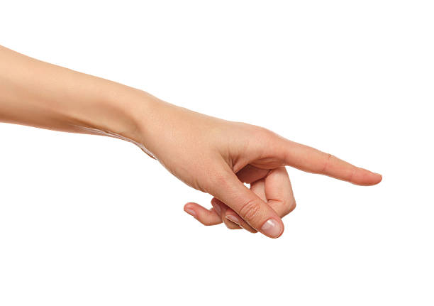 istock Hand in the gesture of touching, pushing, indicating 532136187
