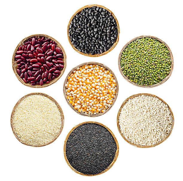 istock set of cereals seeds beans. 532137213