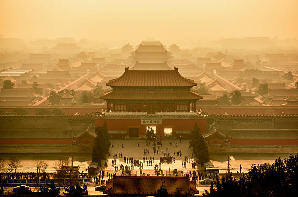 запретный город. пекин, китай - zijin cheng стоковые фото и изображения