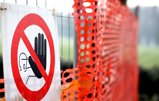 istock signboard of a work in progress with the Orange network 532137565