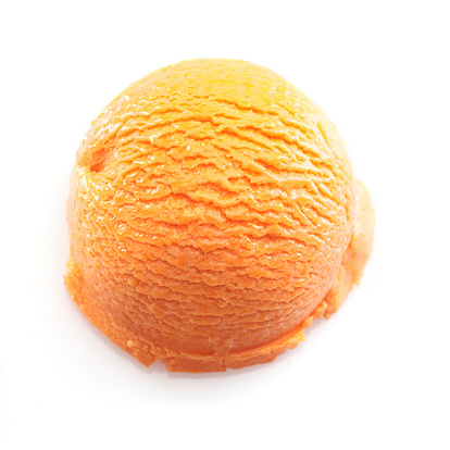 High angle view on a Orange scoop of icecream. For ice-cream concept take a look at my portfolio