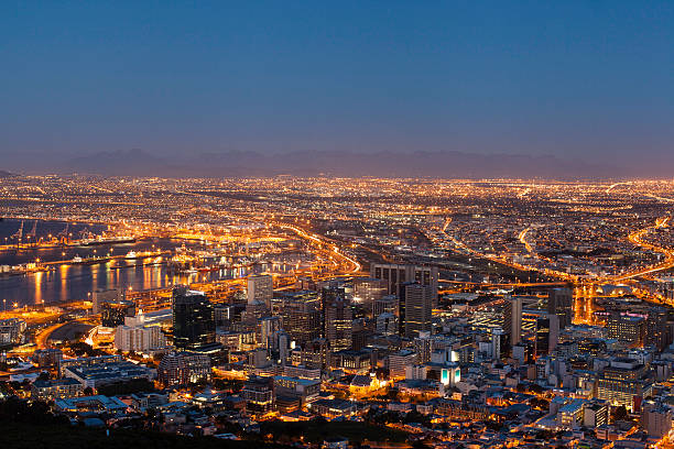 istock Beautiful Cape Town lit up at night. 532150823