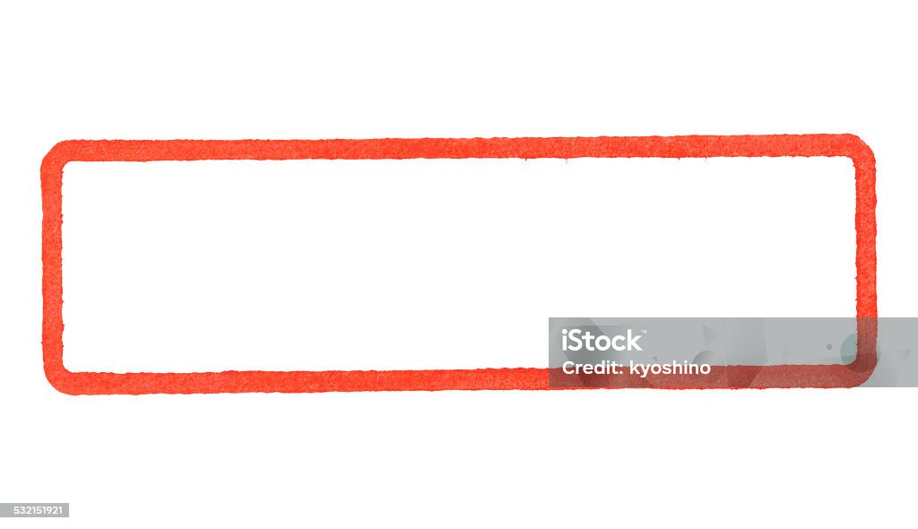 ブランクレッドのゴム製スタンプフレームを白背景 - ゴムスタンプのロイヤリティフリーストックフォト