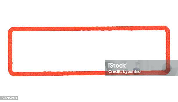 ブランクレッドのゴム製スタンプフレームを白背景 - ゴムスタンプのストックフォトや画像を多数ご用意 - ゴムスタンプ, 枠, 赤
