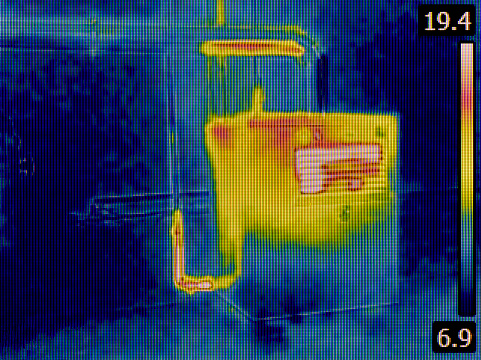 Thermal Image of a Heat Insulation of the Central Heating Furnace Tubes