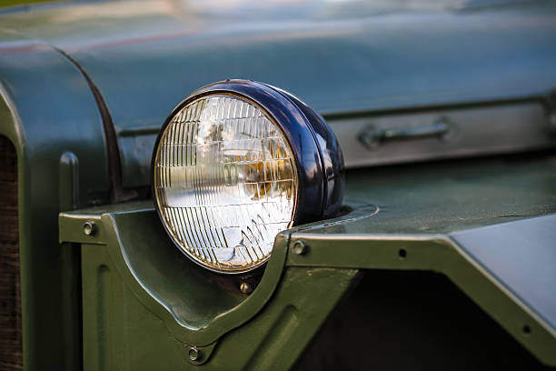 �헤드라이트 군사 차량 - hood car headlight bumper 뉴스 사진 이미지