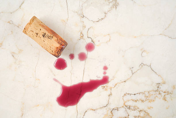 cork of an exclusive wine with drops