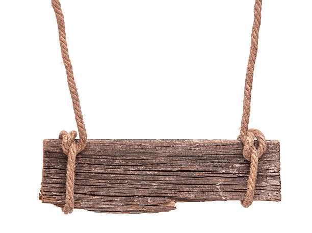 istock blank wooden sign and rope isolated 532166806