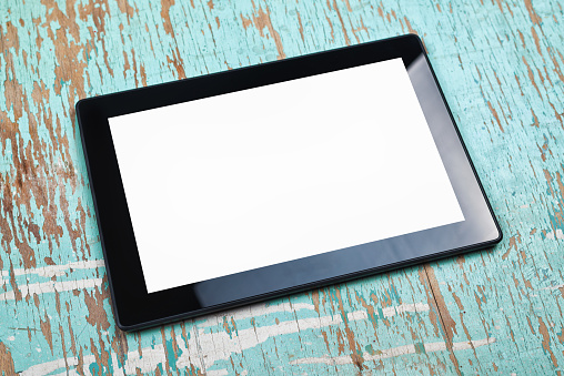 Digital Tablet Computer With Blank White Screen