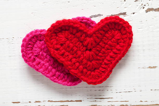istock Pair of crochet hearts 532169617