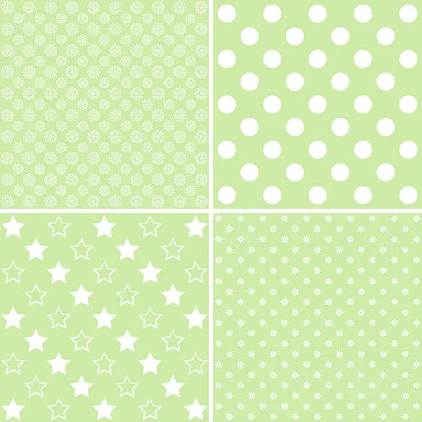 Photo of Vector set of 4 background patterns