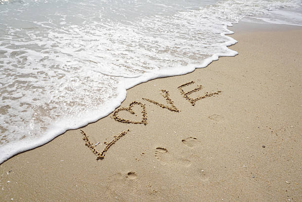 istock Love word on on the beach 532172053