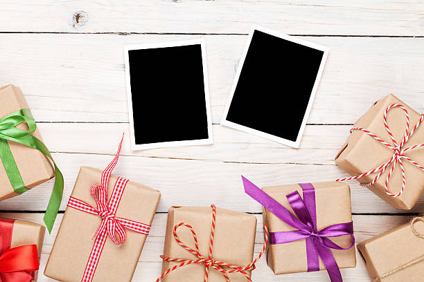 istock Photo frames and gift boxes with ribbons 532172559