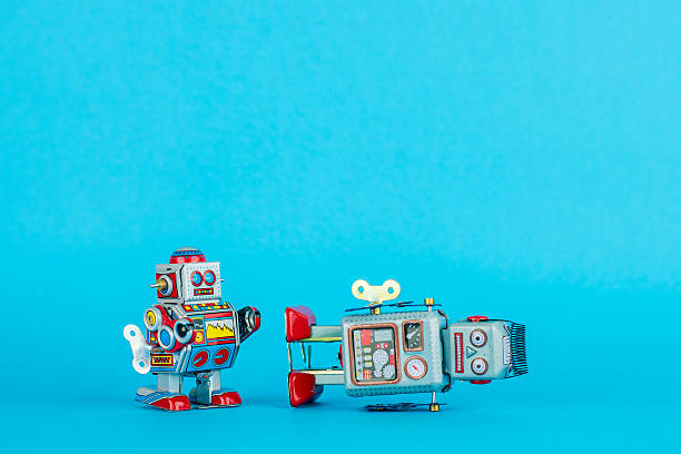 Vintage Robot Friends Vintage Robot Friends broken toy stock pictures, royalty-free photos & images