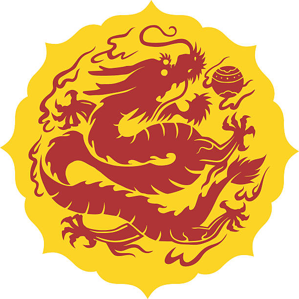 ilustrações de stock, clip art, desenhos animados e ícones de dragão, dragão chinês - dragon chinese dragon china chinese ethnicity