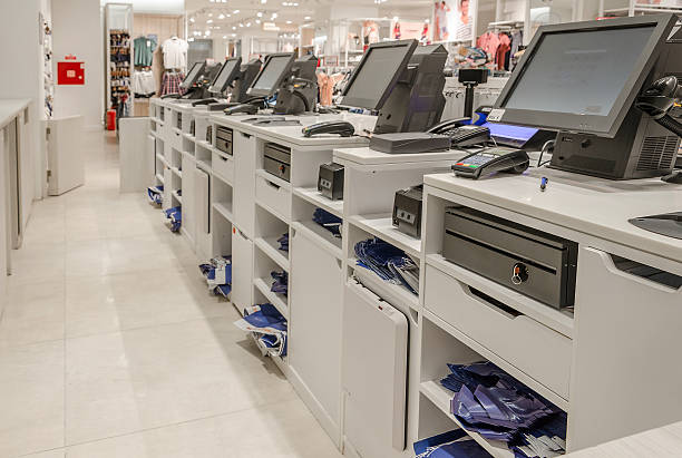 istock Electronic cash or cashier standing at the counter 532177590