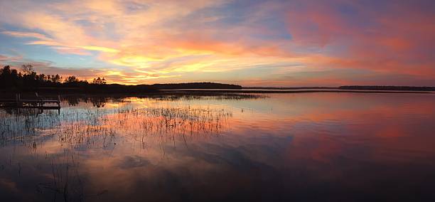 istock Beautiful Pink and Yellow Sunset on Lake 532178270