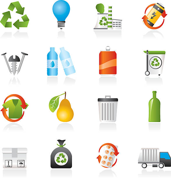 ゴミとリサイクルアイコン - ken点のイラスト素材／クリップアート素材／マンガ素材／アイコン素材