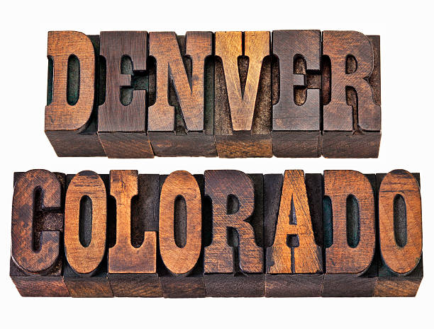 istock Denver and Colorado in wood type 532178586