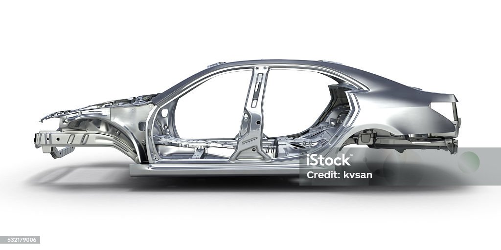 body car isolated on white background 3d Car Bodywork Stock Photo