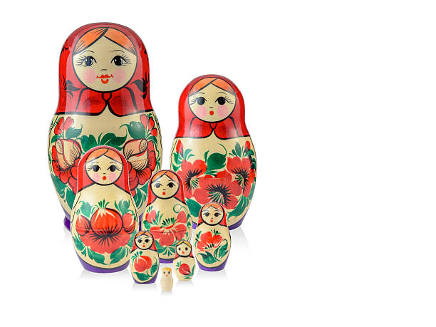 istock russian family set 8 doll isolated. Babushka or Matreshka 532179286