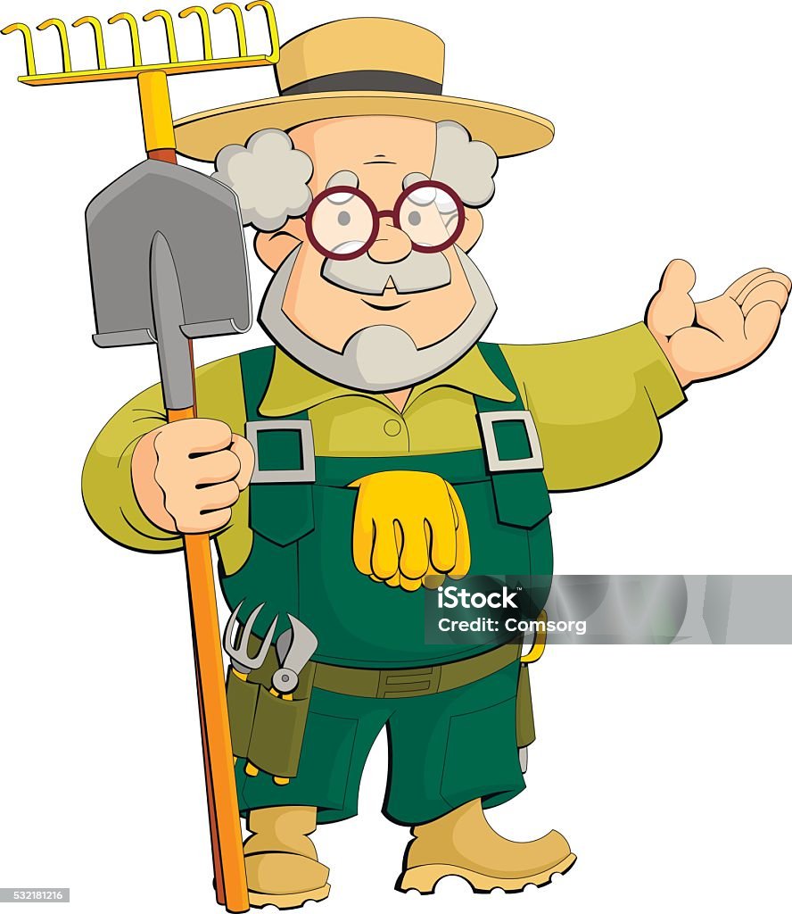 Phim Hoạt Hình Người Làm Vườn Cũ Với Một Cái Xẻng Và Một Cái Cào ...