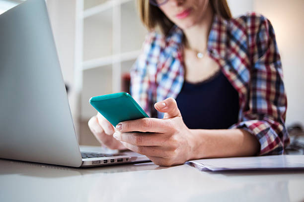 istock Businesswoman using phone 532182730