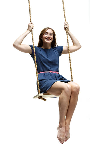 istock Cheerful woman swinging 532183488