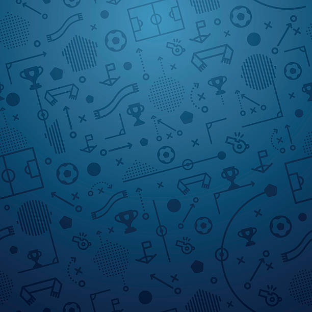 Soccer Pattern Football Background vector art illustration
