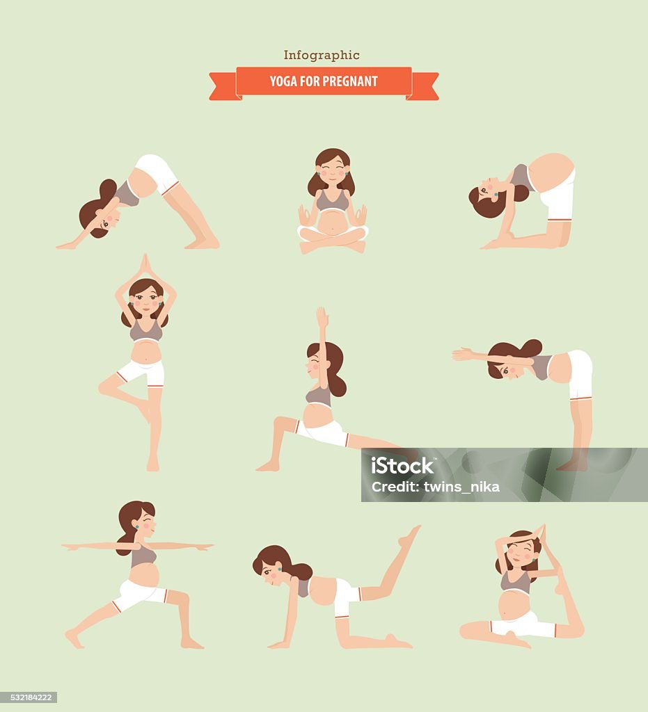 Yoga Cho Phụ Nữ Mang Thai Đồ Họa Thông Tin Vector Hình minh họa ...