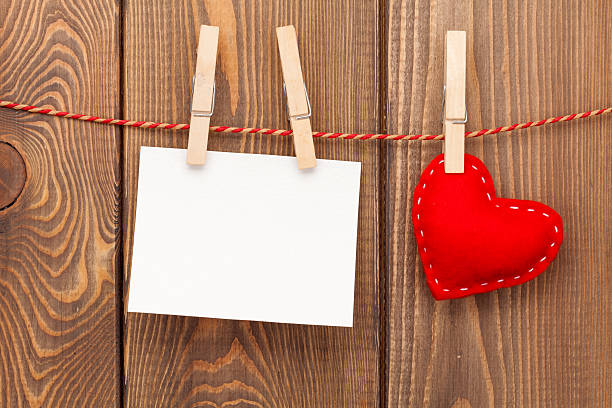 istock Photo frame and handmaded valentines day toy heart 532184919