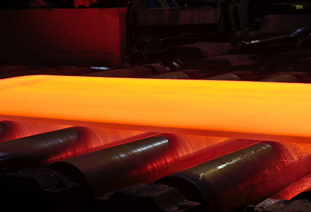hot steel on conveyor