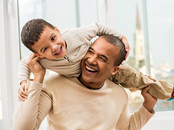 istock Playful African American father and son. 532185935