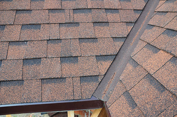 istock Problem areas for waterproofing corner new installed bitumen roof shingles. 532186202