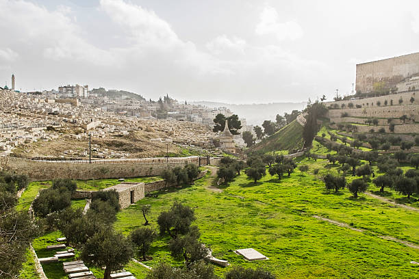 kidron valley. jerusalem - garden of gethsemane photos et images de collection