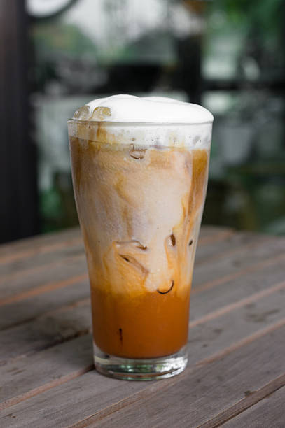 istock Iced coffee with milk is on the table. 532187545