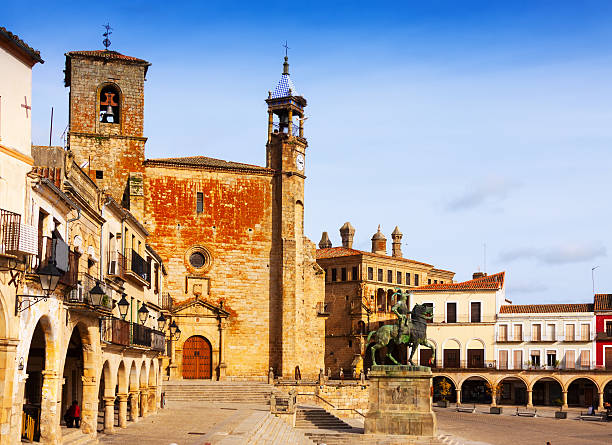Day view of   Plaza Mayor. Trujillo Day view of   Plaza Mayor. Trujillo, Spain francisco pizarro stock pictures, royalty-free photos & images